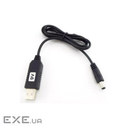 Кабель живлення USB to DC 5.5x2.1mm 9V 1.0m black Power Boost (1070990)