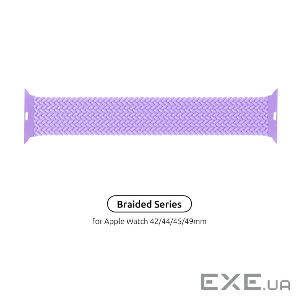 Ремінець Armorstandart Braided Solo Loop для Apple Watch 42mm/44mm/45mm/49mm Lavender Grey (ARM64911)