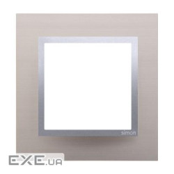 Рамка Premium NATURE 1x, металлическая сатиновый блеск (DRN1/79)