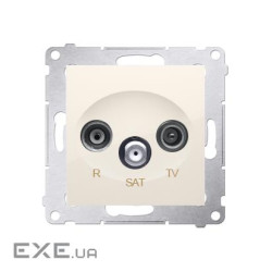 Розетка Premium TV+R+SAT, кремовый (DASK.01/41)