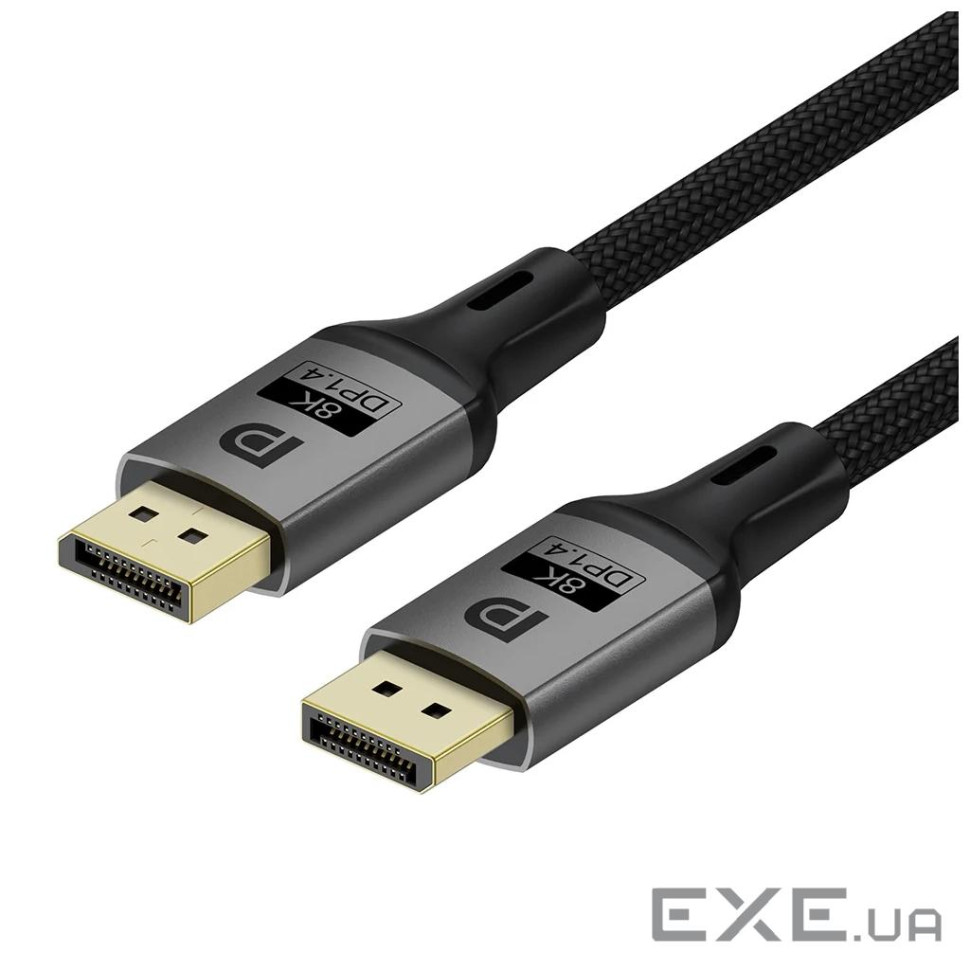 Кабель DisplayPort (M) - DisplayPort (M), 1.5 м, Black, ColorWay, V1.4, 8K / 60 Гц (CW-CBDP093-BK)