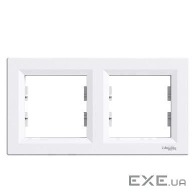 Рамка 2-місна горизонтальна біла Schneider Electric ASFORA EPH5800221