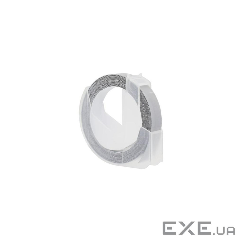 Стрічка для принтера етикеток UKRMARK D-520105- GO, 9 мм х 3 м, silver, сумісна з DYMO 5201 (900379)