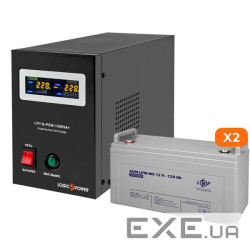 Комплект резервного живлення LogicPower B1500 + мультигелева батарея 3300 Ватт (19806)