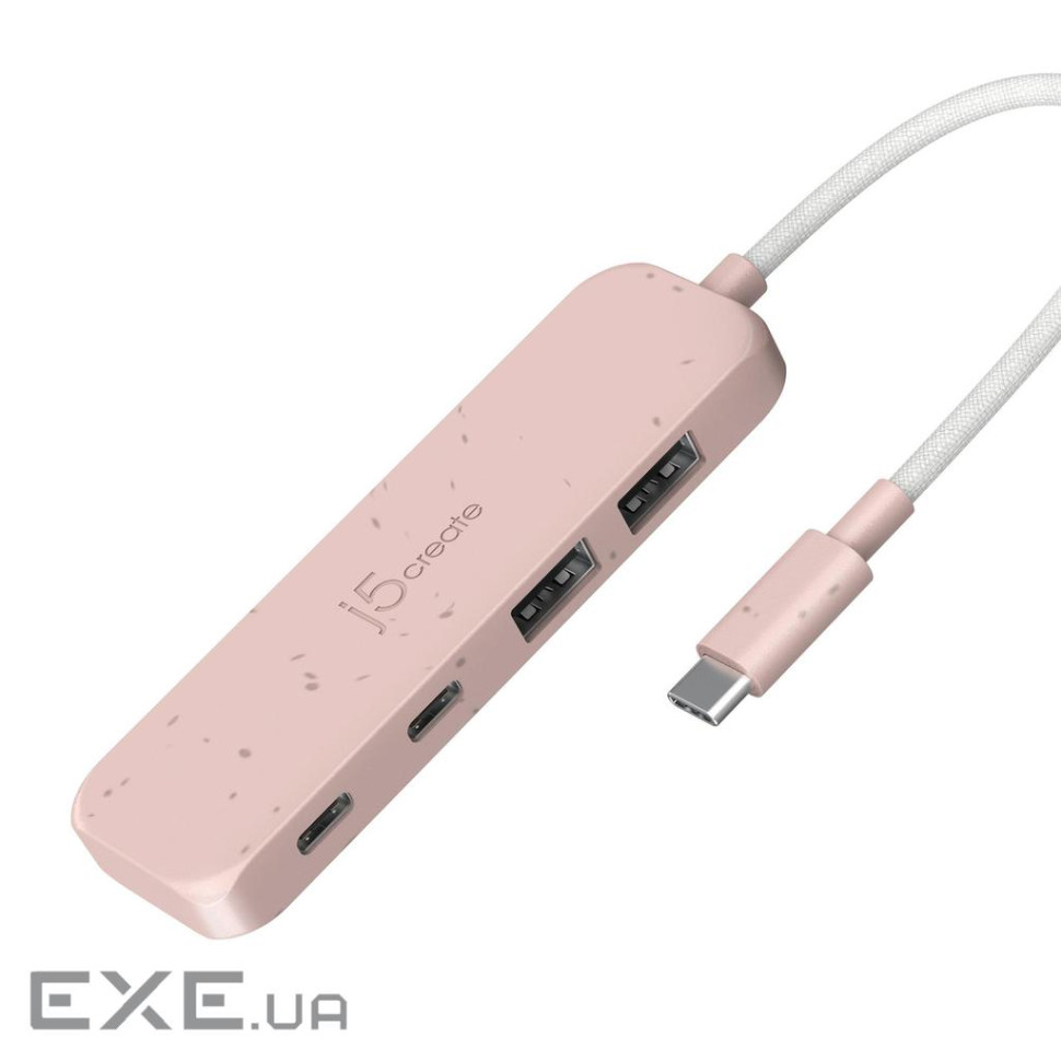Хаб J5create JCH342ER-N Type-C на 2 USB-A/2 USB-C, червоний