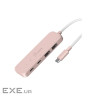 Концентратор J5create USB-C to 2xUSB-A + 2xUSB-C 3.2 10Gbps rose (JCH342ER-N)