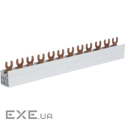 Шина вилочная Hager KDN363A 3-полюсная на 12 мод 10mm2