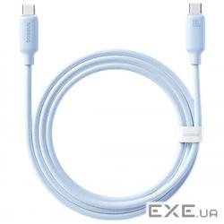 Кабель Baseus Foamed Silicone Fast Charging Type-C to Type-C 100W (1m) blue (E0426702)