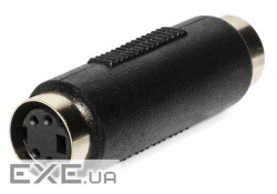 Перехідник відео SVideo 4p F/F,адаптер Gold,чорний (62.09.8433-1) (62.09.8433-1)