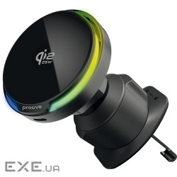 Автодержатель с Беспроводной Зарядкой Proove Spark Qi2.2 25W black (WHSQ25002001)