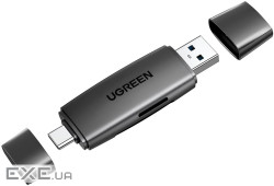 Зчитувач флеш-карт Ugreen USB-C + USB to TF/SD 3.0 CM304 black (80191)