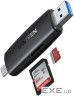 Зчитувач флеш-карт Ugreen USB-C + USB to TF/SD 3.0 CM304 black (80191)