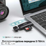 Зчитувач флеш-карт Ugreen USB-C + USB to TF/SD 3.0 CM304 black (80191)