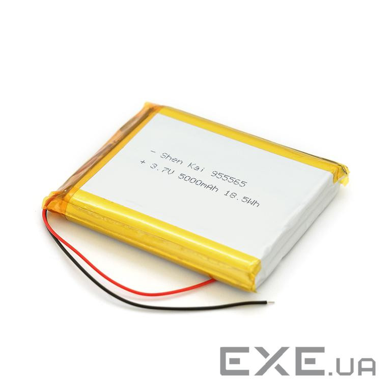 Літій-полімерний акумулятор 9,5 * 55 * 65mm (Li-ion 3.7В 5000мА &middot, год) (955565) ) (955565)