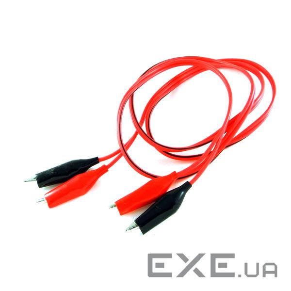 З&apos,єднувальні дроти з зажимами АКБ, довжина 1м, провід мідний 1.0 мм2, "Крокоди (20528) (20528)