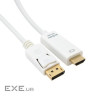 Кабель мультимедійний DisplayPort M to HDMI M 2.0m Extradigital (KBD1669)
