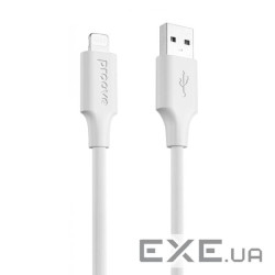 Кабель Proove Striped Silicone Lightning (1m) white (CCSS00001102 white)