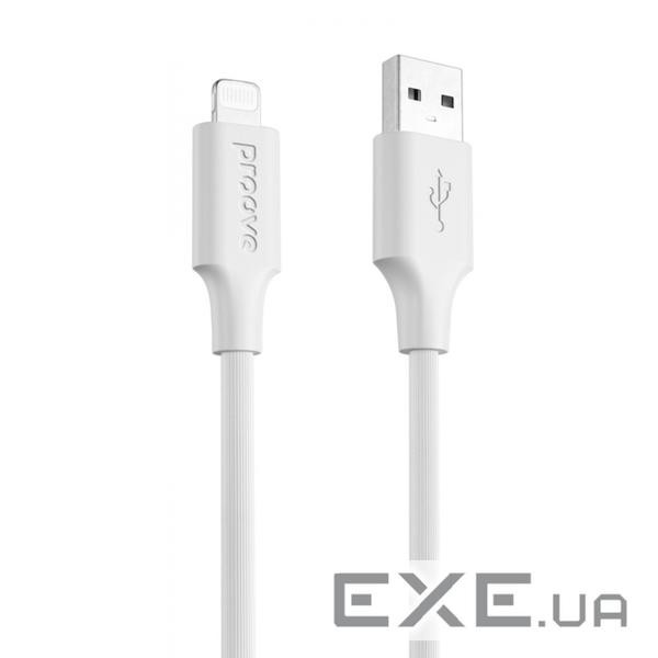 Кабель Proove Striped Silicone Lightning (1m) white (CCSS00001102 white)