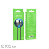 Кабель BOROFONE BX87 USB to iP 2.4A,1m, nylon, aluminum connectors, Black (6974443389005)