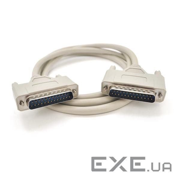 Кабель LPT DB25 M-M, 25Pin, 1.5m, сірий, OEM, Q25 (TT0501.1 Gray 1,5м) )