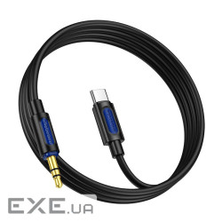 Кабель Borofone BL20 Jack 3.5mm(M) =>Type-C(M), 1м, Black, Box (Borofone BL20 / TcB)