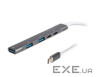 Хаб USB 3.0 Maxxter HU3C-4P1PD-01