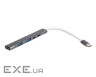 Хаб USB 3.0 Maxxter HU3C-4P1PD-01