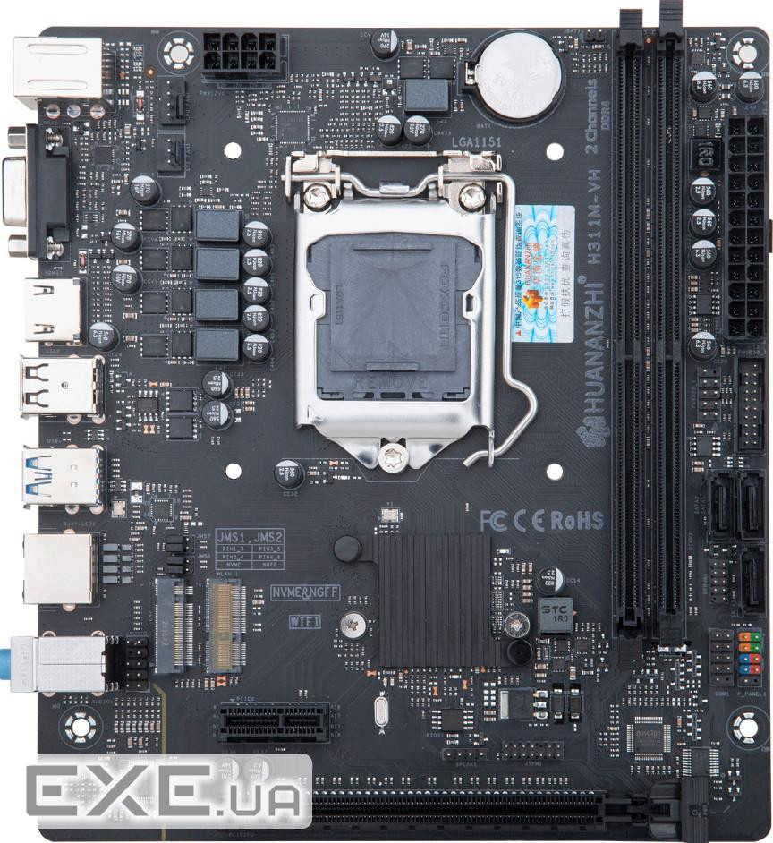 Материнська плата LGA1151, Huananzhi H311-VH, H110, 2xDDR3, Int.Video (CPU), 3xSATA3, 1xM (H311M-VH)