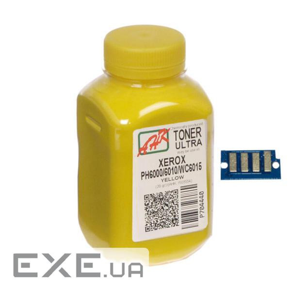 Тонер Xerox Phaser 6000/6010, 20г Yellow +chip AHK (1500258)