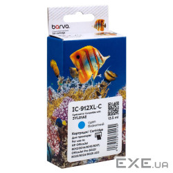 Картридж Barva HP 912XL (3YL77AE/3YL81AE) 900 c, Cyan (IC-912XL-C)