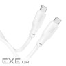 Дата кабель USB-C to USB-C 1.0m 240W TPE X93 white HOCO (6931474790736)