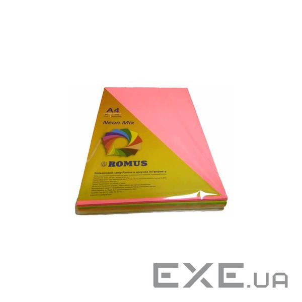 Папір Romus A4 80 г/м2 200sh, 4colors, Mix Neon (R50935)