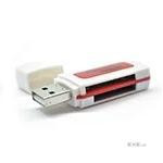 Кардрідер універсальний 4в 1 MERLION CRD-5RD TF/Micro SD, USB2.0, RED, OEM