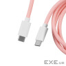 Дата кабель USB-C + USB A to USB-C 1.36m Coiled Aviator pink Keychron (CAB15_KEYCHR (CAB15 KEYCHRON)