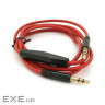 Кабель AUX з мікрофоном Audio DC3.5 тато-тато 1.0м, CCA Stereo Jack, (круглий) Re (ZDL-AUXcM / 1.0m) ) Re (ZDL-AUXcM / 1