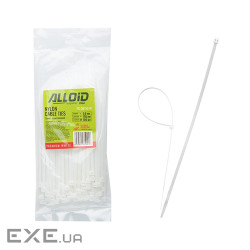Стяжка Alloid 3.6х150мм, пластик, 100шт./уп., білий (PC-36150W)