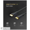 Кабель UGREEN ED015 Flat Cable HDMI v2.0 2м Black (70159) (UGR-70159)