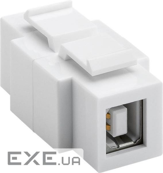 Перехідник обладнання USB2.0 A-B F/F,Keystone Module,білий (75.07.9930-1) (75.07.9930-1)