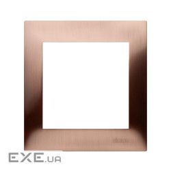 Рамка розетки Premium 1x, металлическая медь (DR1/36)