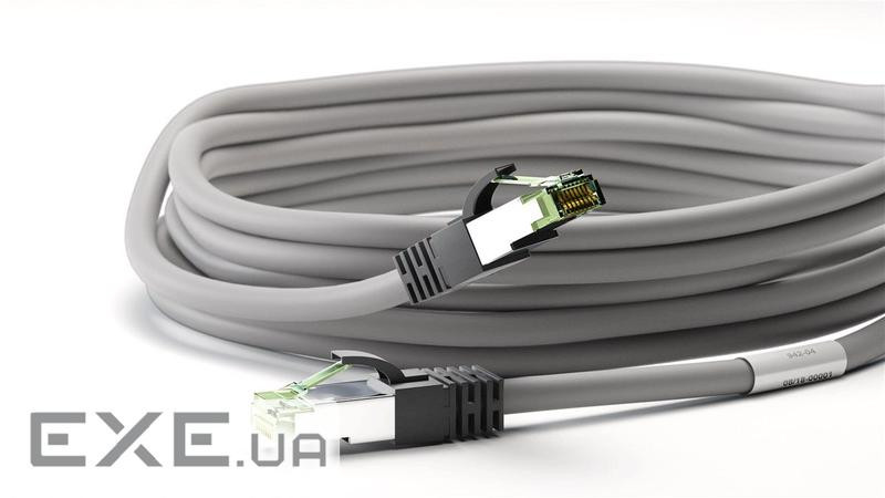 Патч-корд екранований RJ45 SFTP8.1 2.0m,patch AWG24 D=8.2mm LSOH Gold Cu,сірий (75.05.5137-10) (75.05.5137-10)