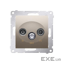 Розетка Premium TV+R+SAT, золото (DASK.01/44)