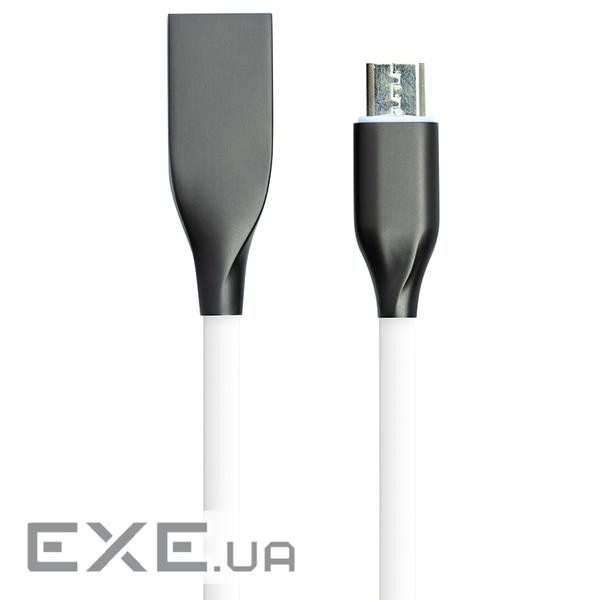 Дата кабель USB 2.0 AM to Micro 5P 2.0m white PowerPlant (CA910731)