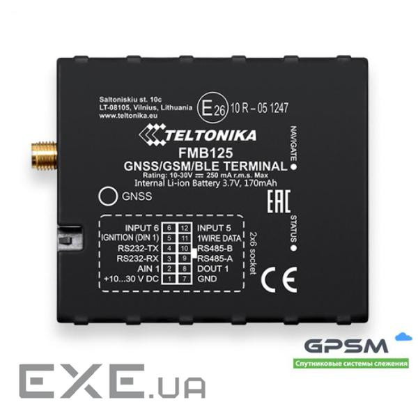Супутникова система стеження GPS-трекер Teltonika FMB125 (Internal GPS) (FMB125L)