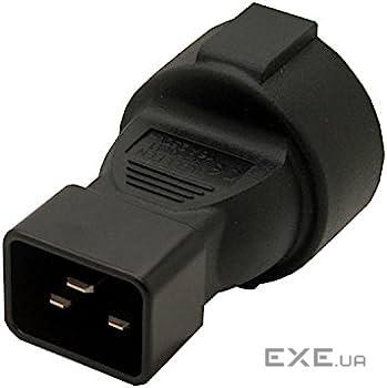 Перехідник живлення IEC(Schuko)-(C20) F/M (адаптер),чорний (84.00.7024-1) (84.00.7024-1)