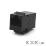 Прохідний адаптер у рамку cat5e UTP, RJ-45+RJ45, Black (30343) cat5e UTP, RJ-45+RJ45, Black (30343)
