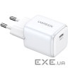 Зарядний пристрій UGREEN CD318 Nexode Mini GaN 20W 1xUSB-C, PD3.0, QC4.0 Wall Charger (CD318 Whit)