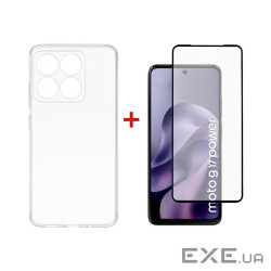 Чохол до мобільного телефона Dengos TPU Cover + Glass Motorola G17 / G17 Power Transpare (DG-KM-200)
