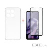Чохол до мобільного телефона Dengos TPU Cover + Glass Motorola G17 / G17 Power Transpare (DG-KM-200)