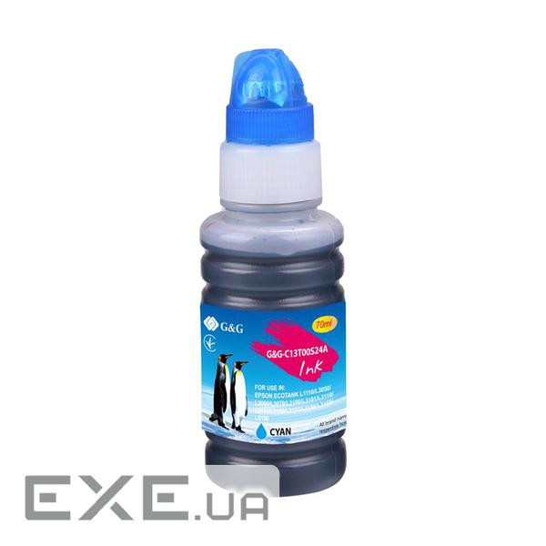 Чорнило G&G Epson L31XX cyan, контейнер 70мл (G&G-C13T00S24A)