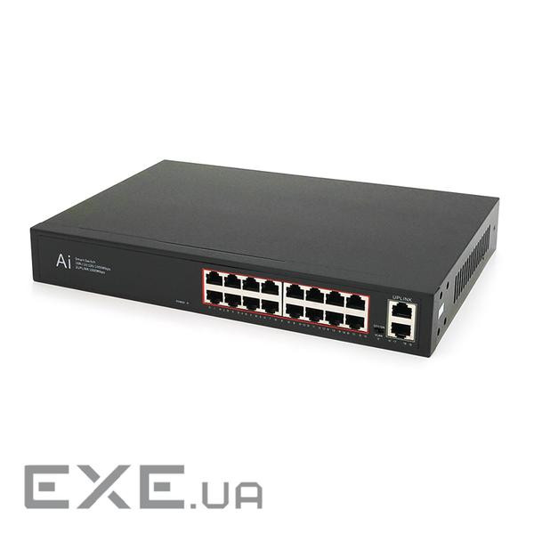 Комутатор Merlion MG1018 18 портів Ethernet 10 / 100 / 1000 Мбіт / сек. метал AC220V. (YT30797) AC220V. (YT30797)